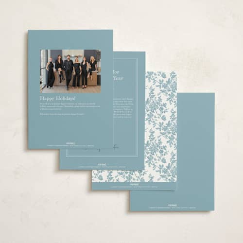 This is a frost business holiday cards with standard by Jenna Holcomb called holiday toile printing on signature in standard