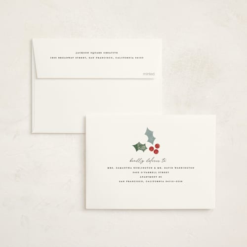 This is a candy dish business holiday cards with standard by Pixel and Hank called big thanks printing on signature in standard