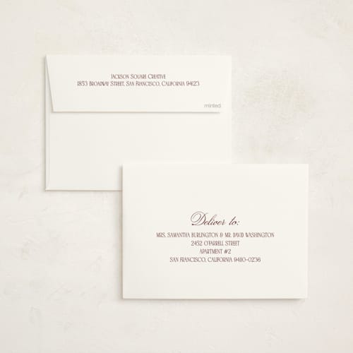 This is a berry business holiday cards with standard by Maja Cunningham called timeless plaid printing on signature in standard