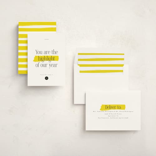 This is a lemon business holiday cards with standard by Hudson meet Rose called highlight printing on signature in standard