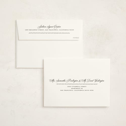 This is a cream business holiday cards with standard by Rachel Cassel called sincerely thank you printing on signature in standard