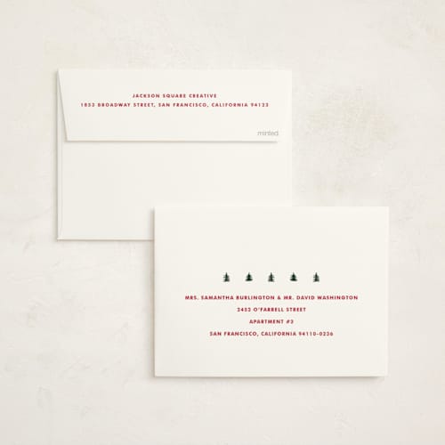 This is a almond business holiday cards with standard by Baumbirdy called poster tree printing on signature in standard