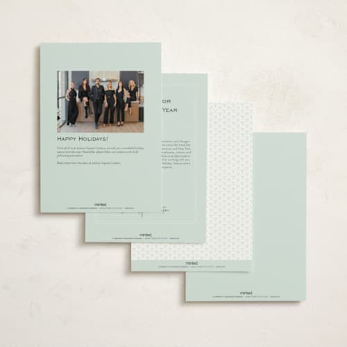This is a glacier business holiday cards with standard by Sara Hicks Malone called botanical big thanks printing on signature in standard