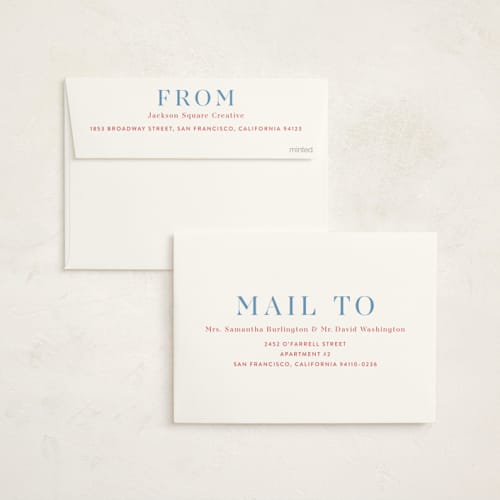 This is a stocking business holiday cards with standard by Alston Foster called festive stripes printing on signature in standard