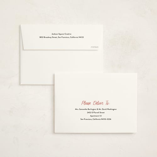 This is a berry business holiday cards with standard by Louise Kay called raising the bar printing on signature in standard