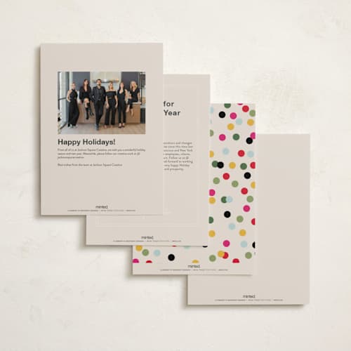 This is a confetti business holiday cards with standard by Owl and Toad called ever so printing on signature in standard