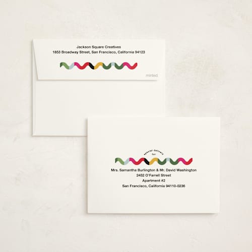 This is a confetti business holiday cards with standard by Owl and Toad called ever so printing on signature in standard