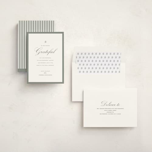 This is a sage business holiday cards with standard by Sara Hicks Malone called forever grateful printing on signature in standard