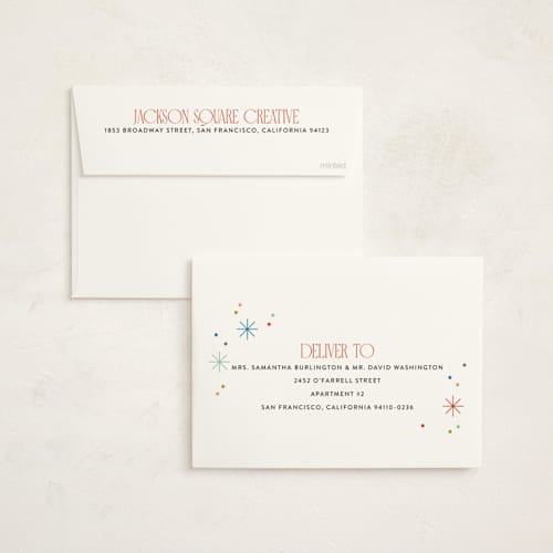 This is a onyx business holiday cards with standard by Robert and Stella called cheers to you! printing on signature in standard