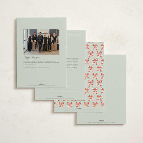 This is a sage business holiday cards with standard by Sherley Ferreira called oh christmas tree printing on signature in standard