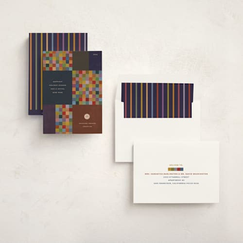 This is a ocean business holiday cards with standard by Sumak Studio called check check printing on signature in standard