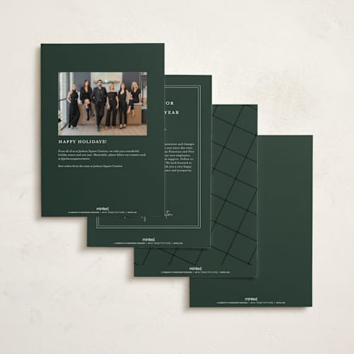 This is a juniper business holiday cards with standard by Ekko Studio called holiday home printing on signature in standard