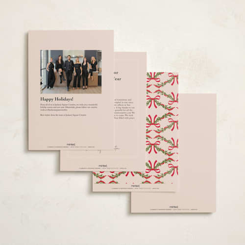 This is a rosy cheeks business holiday cards with standard by Petra Kern called la porta printing on signature in standard