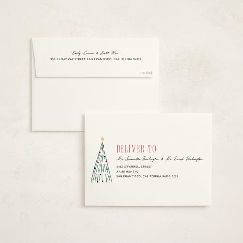 This is a eclipse business holiday cards with standard by Pixel and Hank called holiday city printing on signature in standard