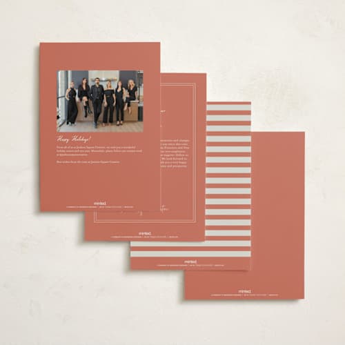This is a candy business holiday cards with standard by Maja Cunningham called little shop printing on signature in standard