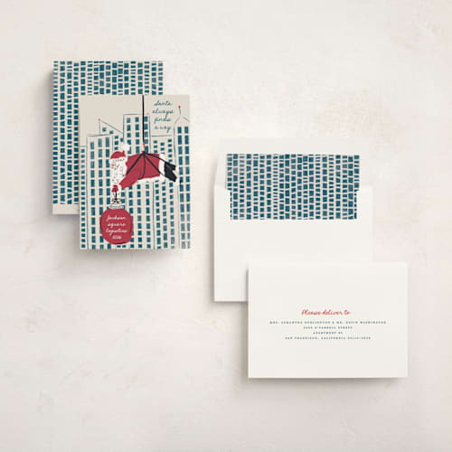 This is a midnight business holiday cards with standard by Gwen Bedat called there's always a way printing on signature in standard