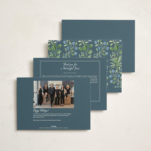 This is a frost business holiday cards with standard by Sarah Knight called sophia printing on signature in standard