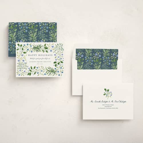 This is a frost business holiday cards with standard by Sarah Knight called sophia printing on signature in standard