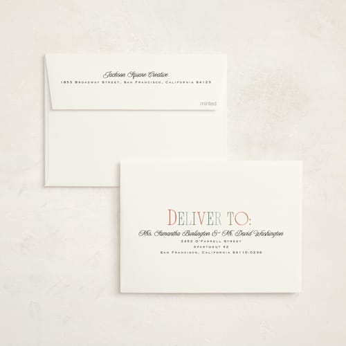 This is a taffy business holiday cards with standard by Hannah Williams called colorful cheers printing on signature in standard