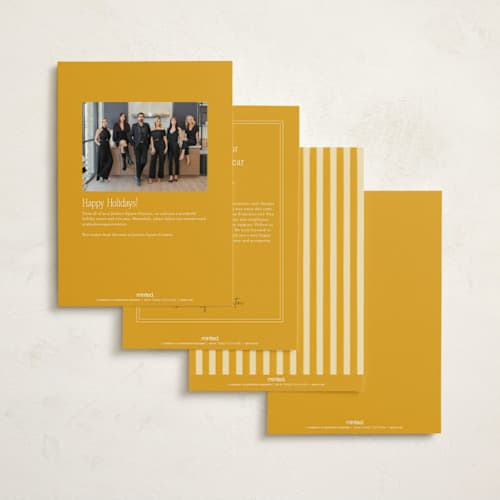 This is a halo business holiday cards with standard by Jenna Holcomb called surround printing on signature in standard