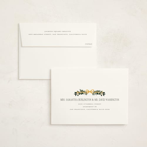 This is a halo business holiday cards with standard by Jenna Holcomb called surround printing on signature in standard