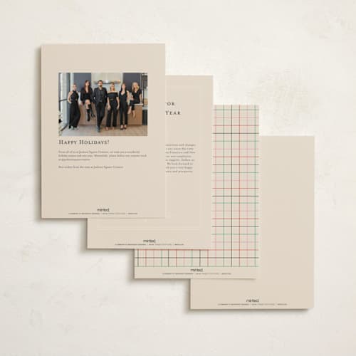 This is a sugar cookie business holiday cards with standard by Pixel and Hank called wonderful year printing on signature in standard
