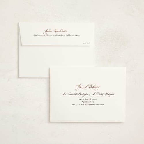 This is a winter business holiday cards with standard by Elly called winter village printing on signature in standard