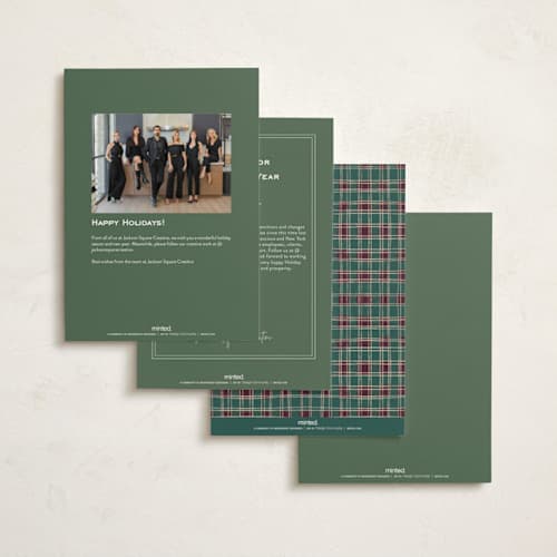 This is a juniper business holiday cards with standard by Jenna Holcomb called doorway printing on signature in standard