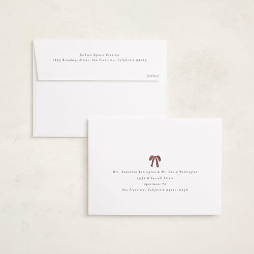 This is a periwinkle business holiday cards with standard by Chris Griffith called frill la la printing on signature in standard