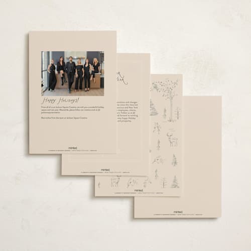 This is a berry business holiday cards with standard by Teju Reval called cozy toile printing on signature in standard