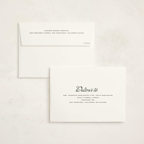 This is a evergreen business holiday cards with standard by Leia Matt called classic cheer printing on signature in standard