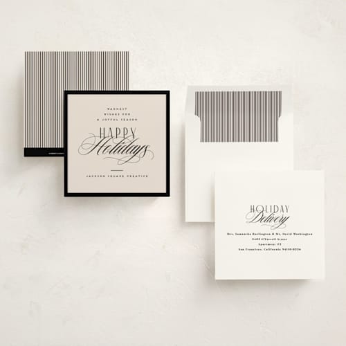 This is a ink business holiday cards with standard by Kristie Kern called hampton printing on signature in standard
