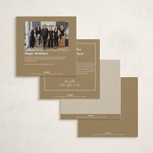 This is a eggnog business holiday cards with standard by Kristie Kern called lauren printing on signature in standard