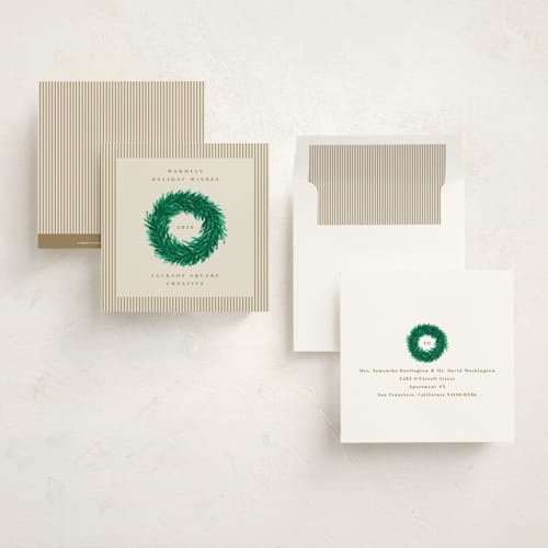 This is a eggnog business holiday cards with standard by Kristie Kern called lauren printing on signature in standard