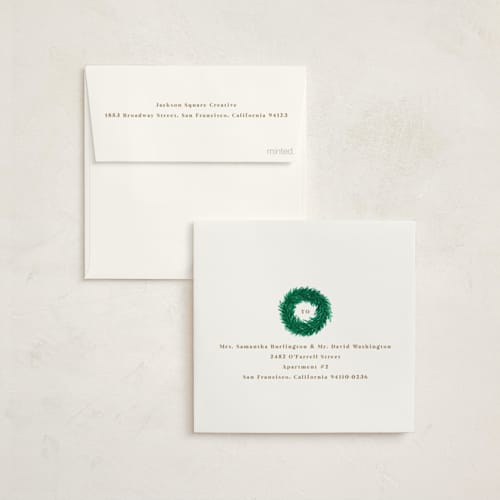This is a eggnog business holiday cards with standard by Kristie Kern called lauren printing on signature in standard