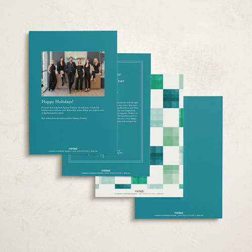 This is a ocean business holiday cards with standard by Robert and Stella called bright & happy printing on signature in standard