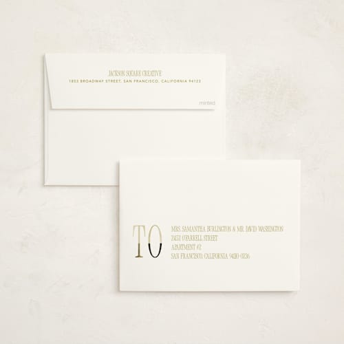 This is a olive business holiday cards with standard by Robert and Stella called bright & happy printing on signature in standard