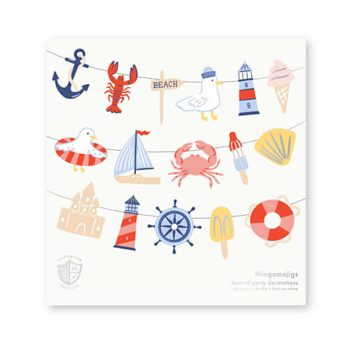This is a multicolor holiday decorations by Jollity and Co called seaside thingamajigs - set of 16 in standard