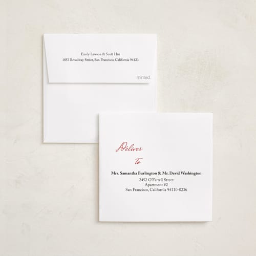 This is a snow holiday card ornaments with foil pressed by Anna Kasper called a very married christmas foil ornament printing on recycled smooth signature in ornament