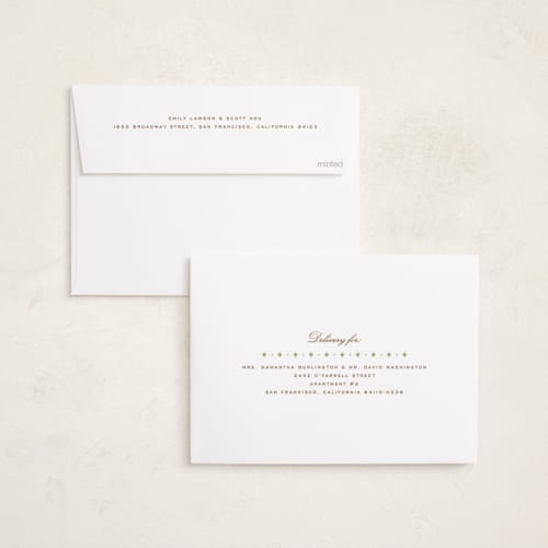 This is a olive foil pressed holiday cards with foil pressed by Ellen Schlegelmilch called star of bethlehem printing on recycled smooth signature in standard