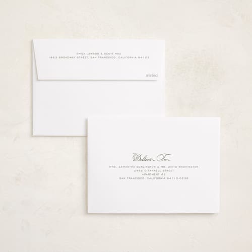 This is a champagne foil pressed holiday cards with foil pressed by Lori Wemple called classic stripe printing on recycled smooth signature in standard