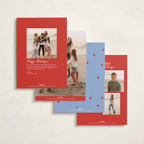 This is a stocking foil pressed holiday cards with foil pressed by Pati Cascino called confetties printing on recycled smooth signature in standard