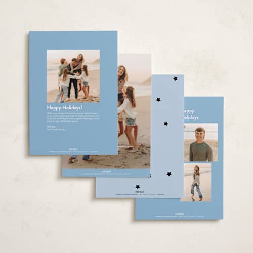 This is a sky foil pressed holiday cards with foil pressed by Blustery August called for the memories printing on recycled smooth signature in standard