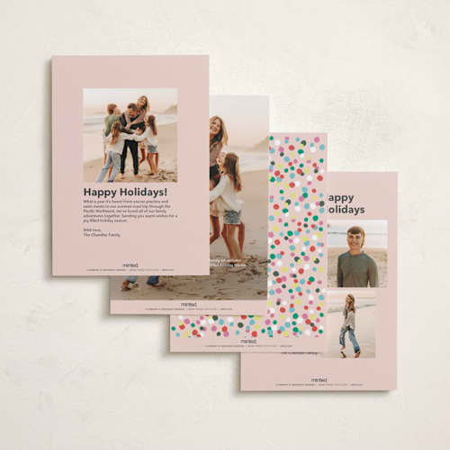This is a grapefruit foil pressed holiday cards with foil pressed by Megan Davis called fizzy printing on recycled smooth signature in standard