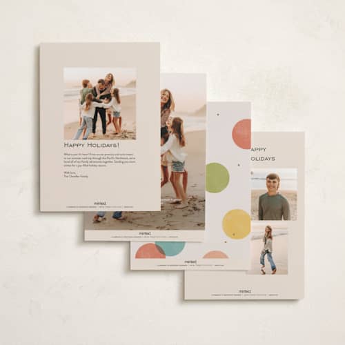 This is a candy jar foil pressed holiday cards with foil pressed by Michelle Taylor called big confetti printing on recycled smooth signature in standard