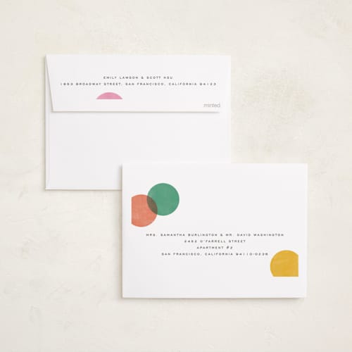 This is a bold primary foil pressed holiday cards with foil pressed by Michelle Taylor called big confetti printing on recycled smooth signature in standard