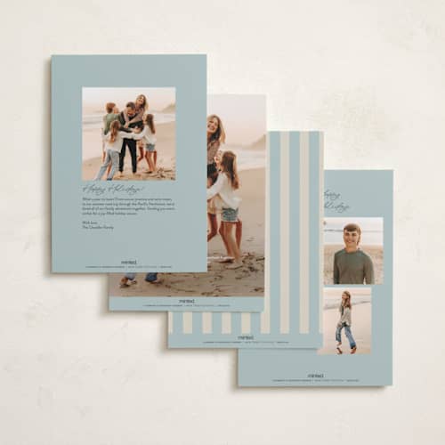 This is a frost foil pressed holiday cards with foil pressed by Ellen Schlegelmilch called stars & stripes printing on recycled smooth signature in standard
