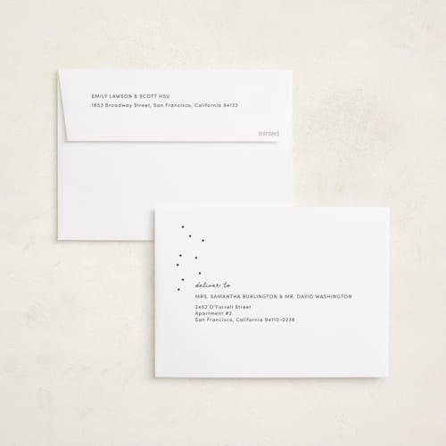 This is a navy foil pressed holiday cards with foil pressed by Dana Duricekova called minimal sparkle printing on recycled smooth signature in standard