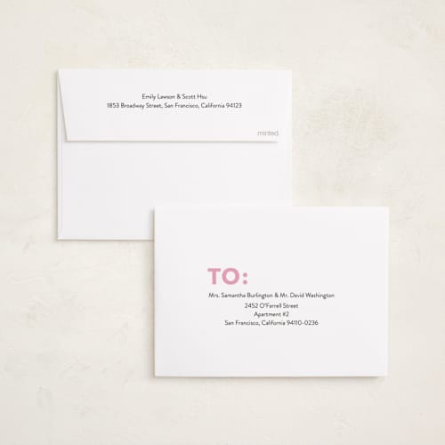 This is a candy foil pressed holiday cards with foil pressed by Angela Thompson called happy year trio printing on recycled smooth signature in standard