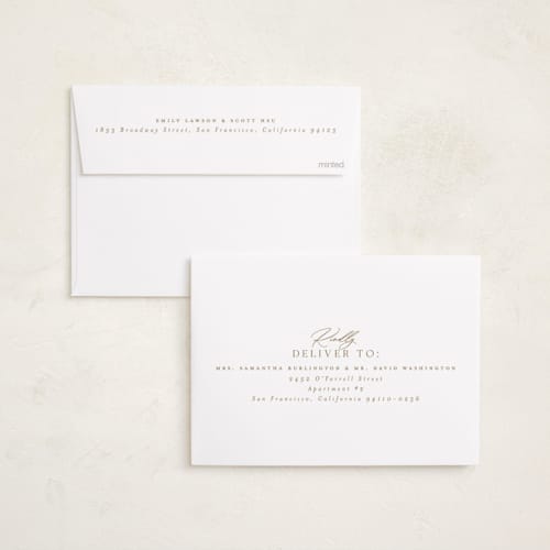 This is a snow foil pressed holiday cards with foil pressed by Everett Paper Goods called laurel garland printing on recycled smooth signature in standard